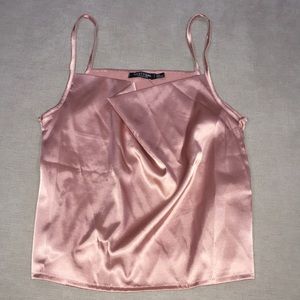 nasty gal silk scoop rose tank top